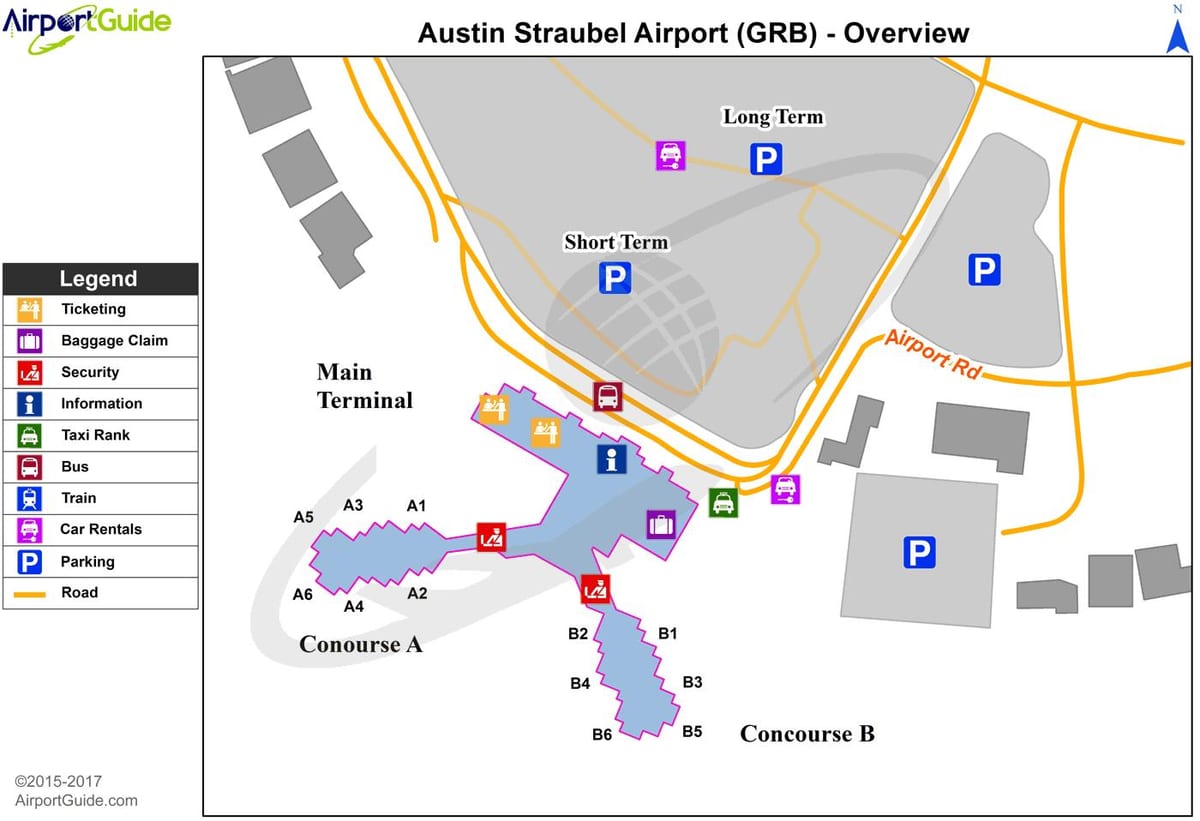 Austin airport terminal mapa