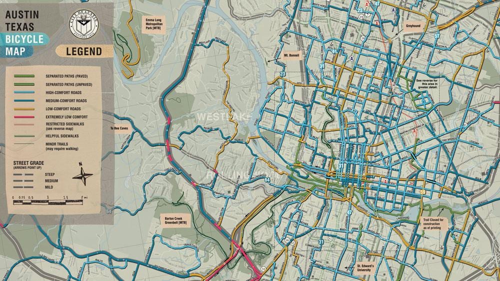 bike mapa Austin