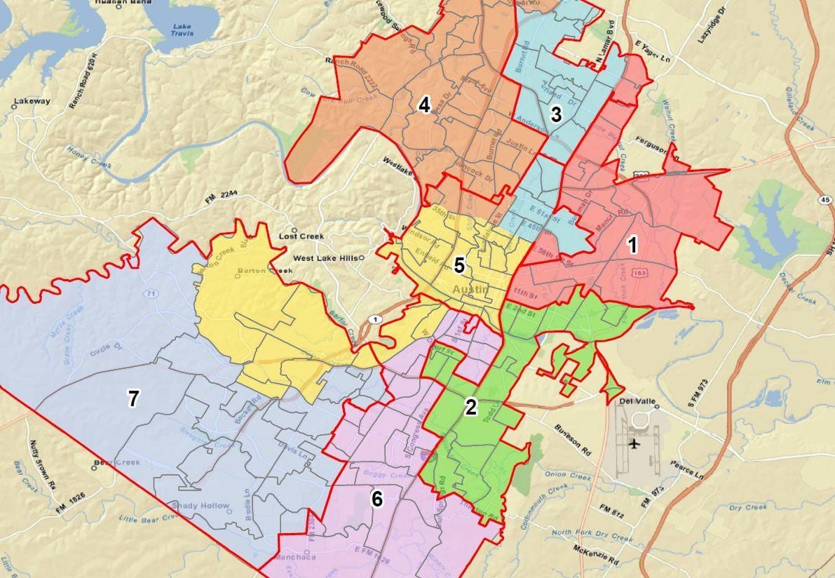 mapa ng Austin ISD