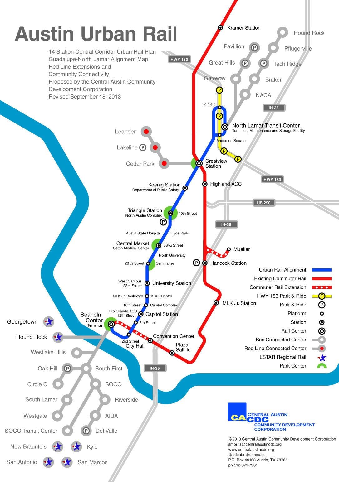 Austin mapa ng subway