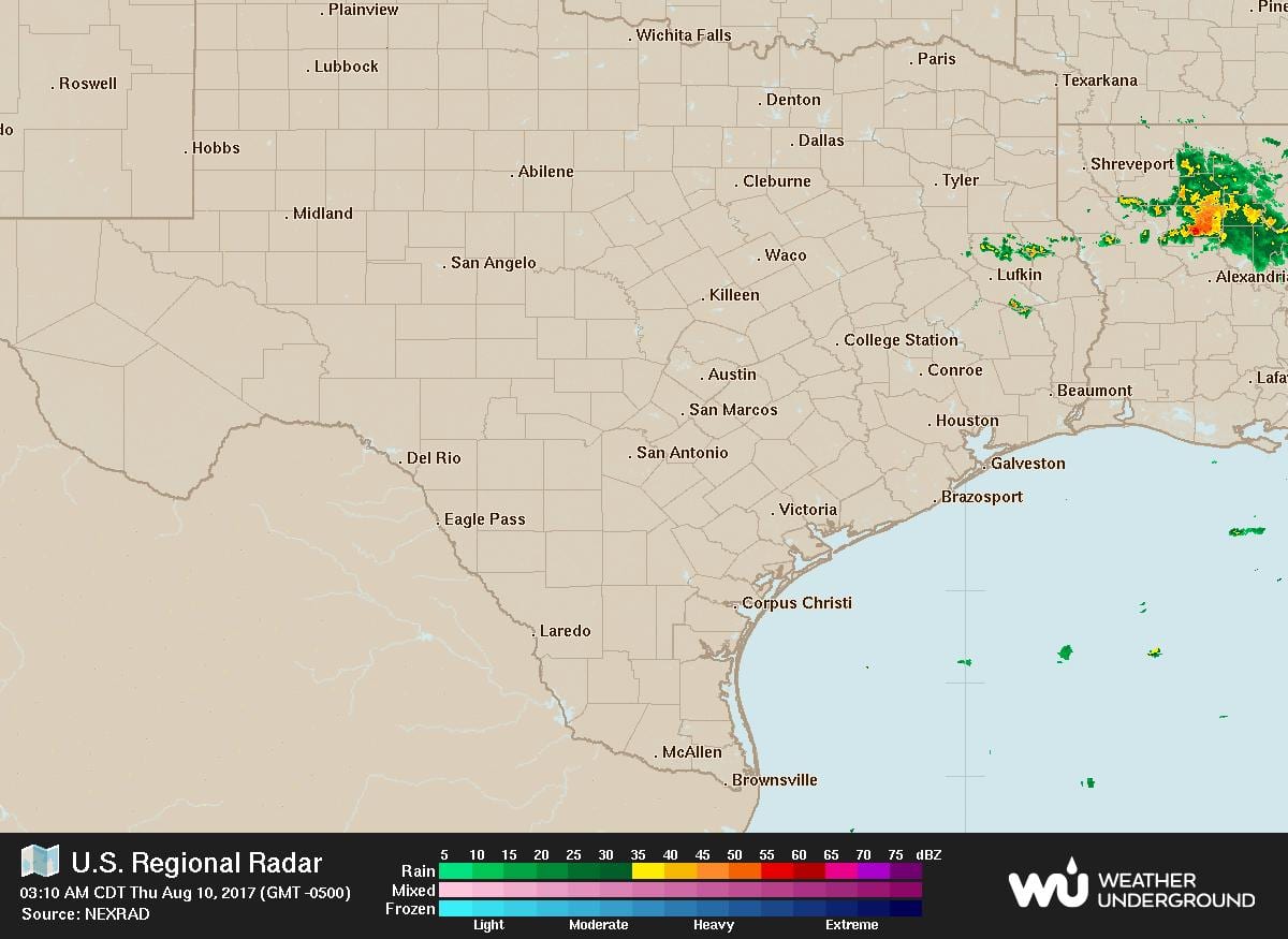 mapa ng Austin radar