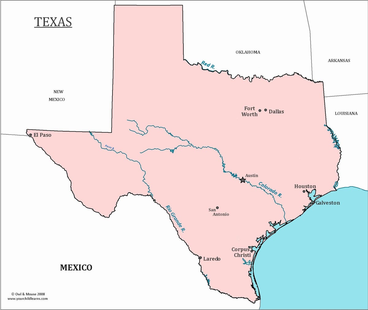 Austin texas sa isang mapa