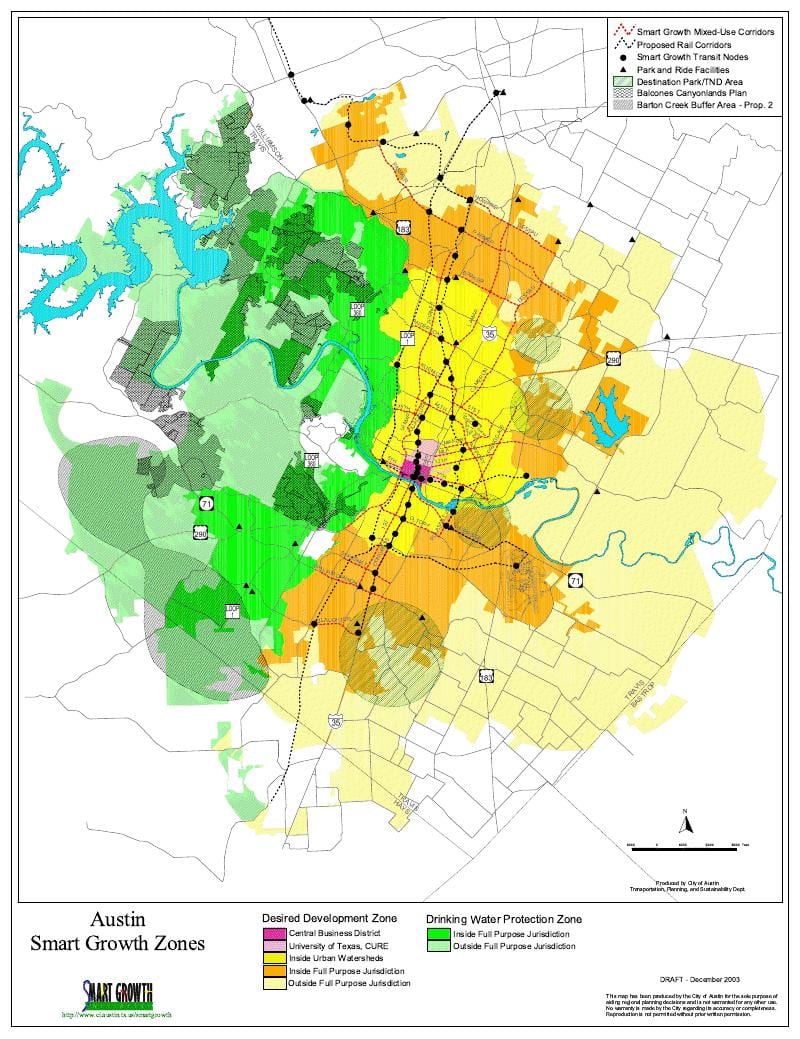 Austin pag-unlad ng mapa