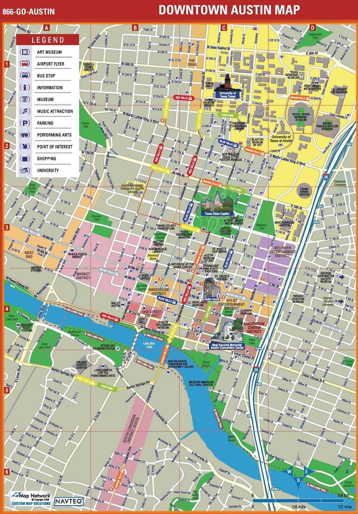 mapa ng kalye Austin Tx