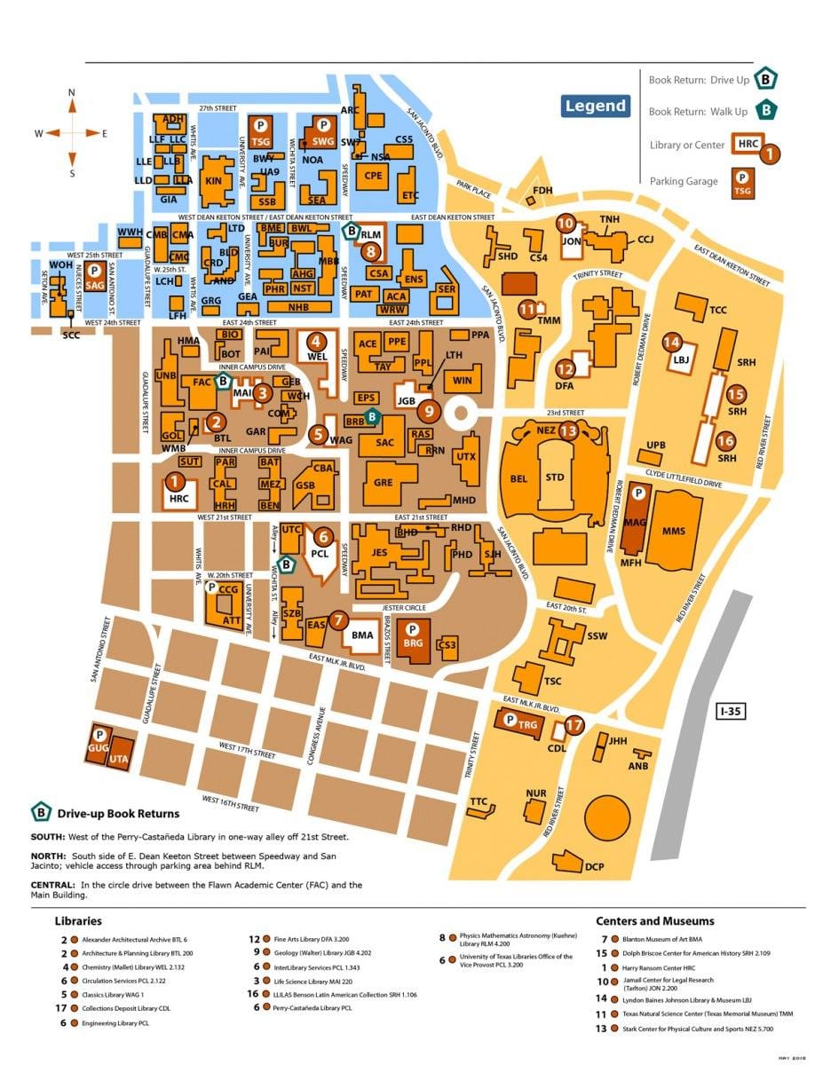ut Austin mapa